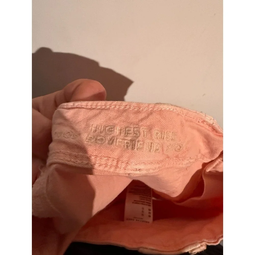 American Eagle Highest Rise 90s Boyfriend Shorts‎ Women 12  Blush Pink NWT